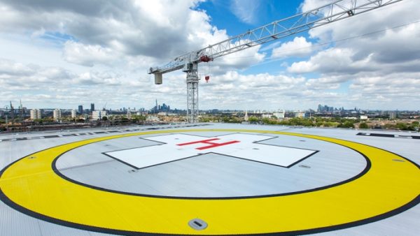 The helipad at King's College Hospital