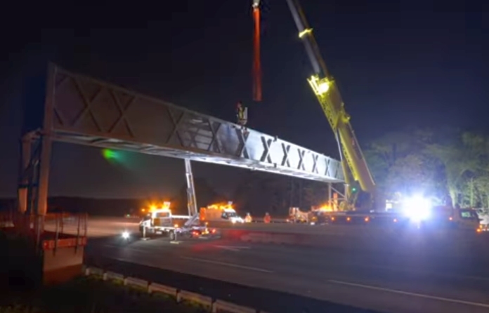 Video | Kier installs 38t super-span gantries on M6 smart motorway ...