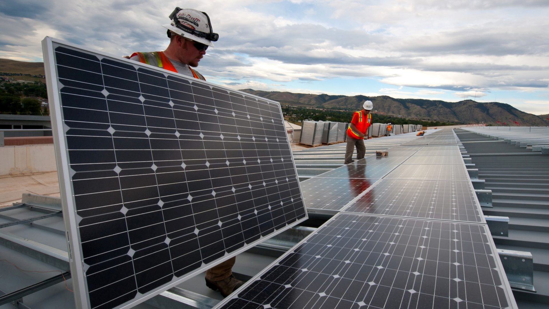 Environmental construction solar panel