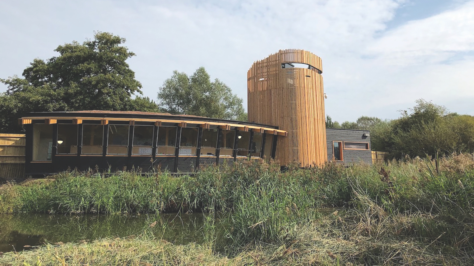 Wildlife Discovery Centre, Fishers Green, River Lee Country Park pre-opening, external views from Seventy Acres Lake, Cath Patrick