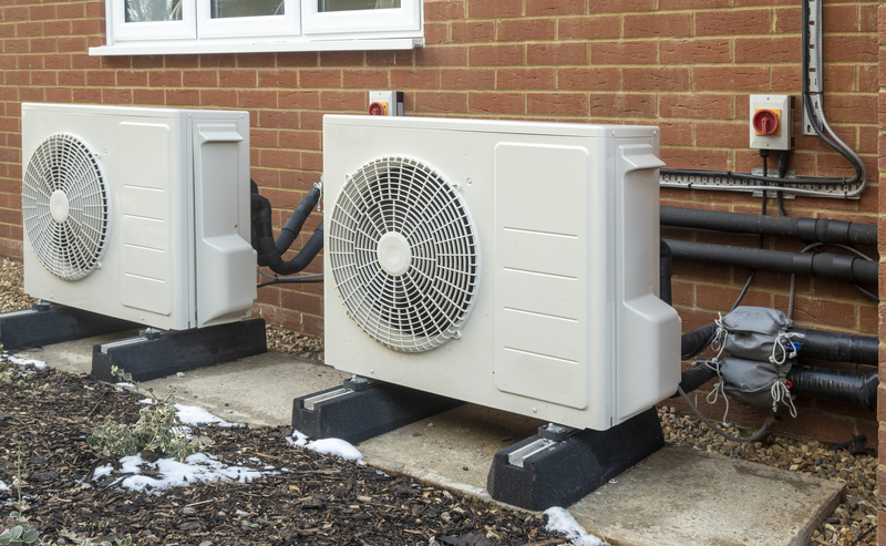 Photo of two air source heat pumps installed on a new house (Image: Dreamstime)