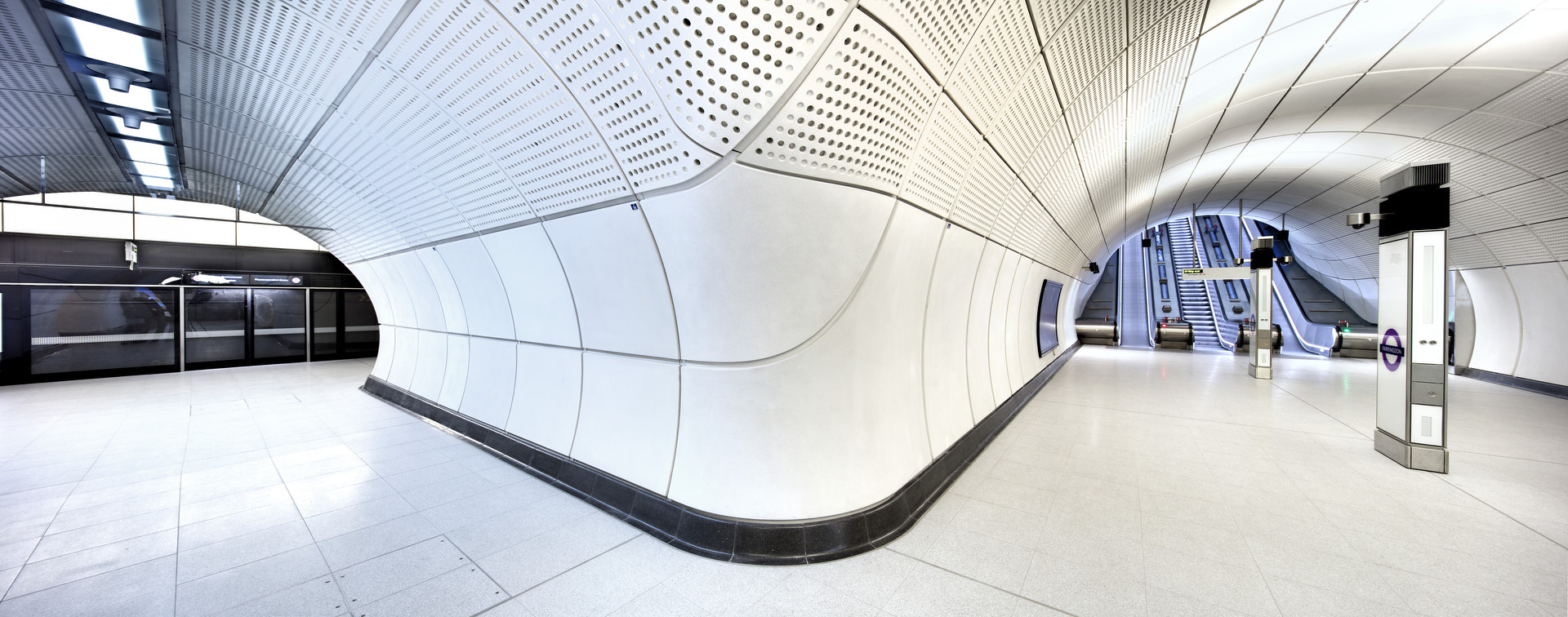 Farringdon station, one of the newly constructed stations on the Elizabeth Line