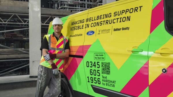 Ford, Balfour Beatty and the Lighthouse Construction Industry Charity's campaign tackles the issue of construction suicides.
