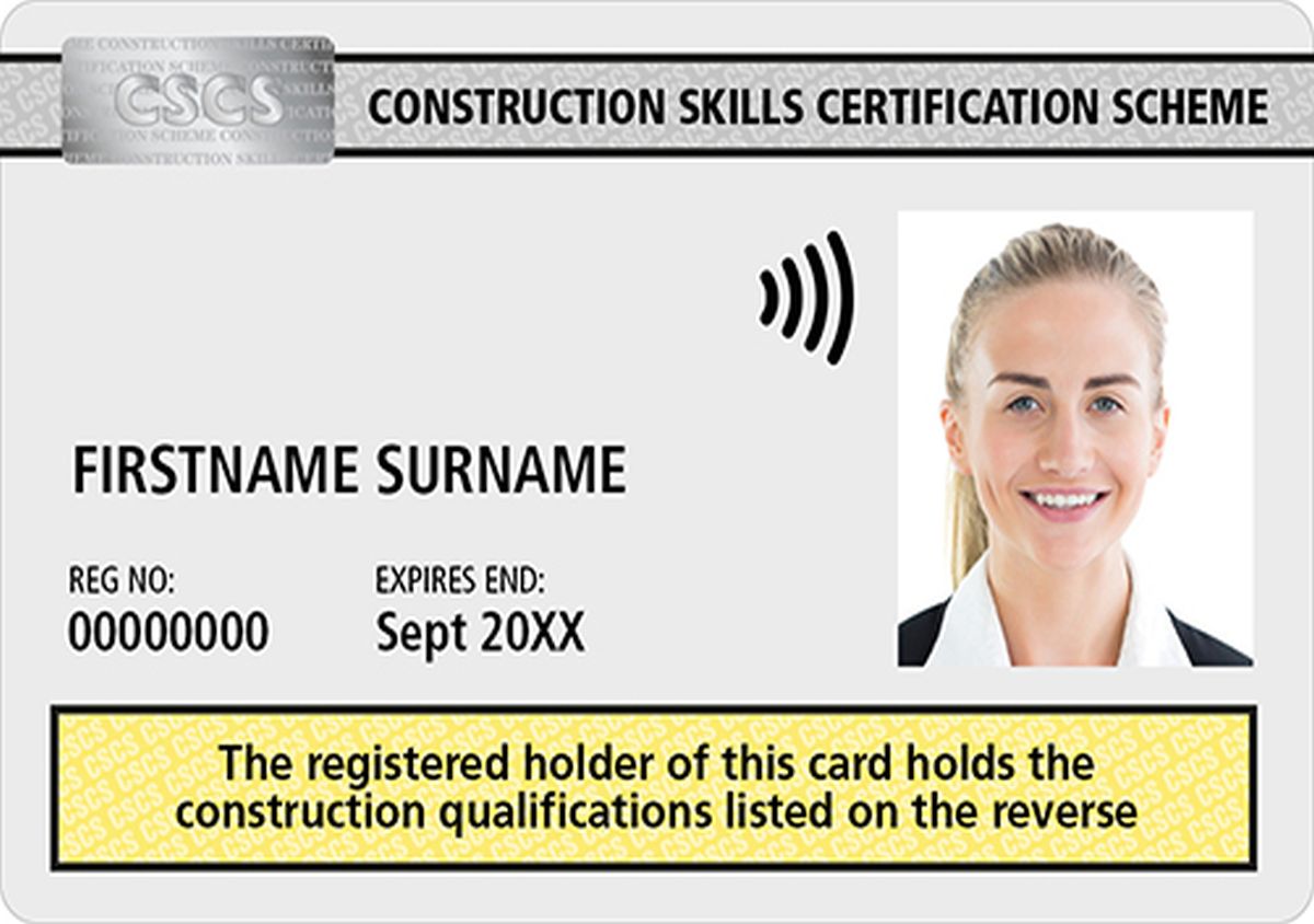 The white CSCS 'academically qualified person' card