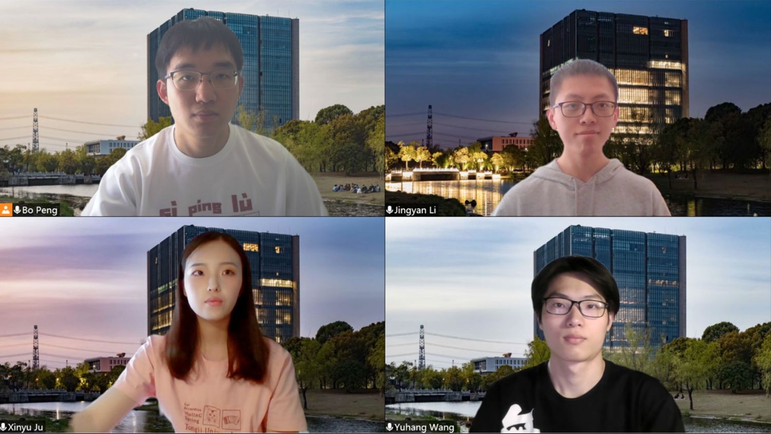 The winners of the CIOB Global Student Challenge 2022: Bo Peng, Jingyan Li, Yuhang Wang and Xinyu Ju