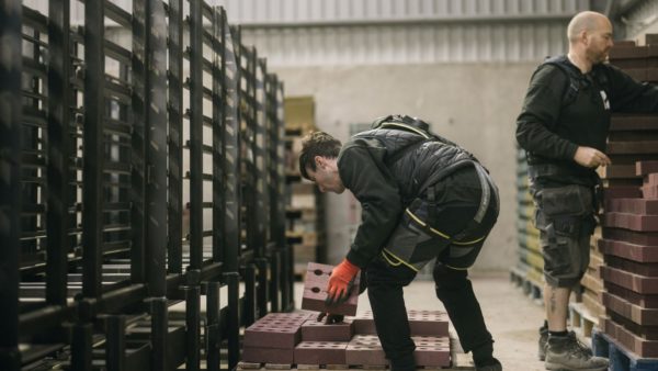 Workers at sustainable brick manufacturer Kenoteq will trial the exoskeletons
