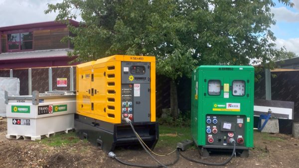 Sunbelt is providing Kier with the battery storage units working in conjunction with a smaller generator, after a trial of 10 units (Image courtesy of Kier)