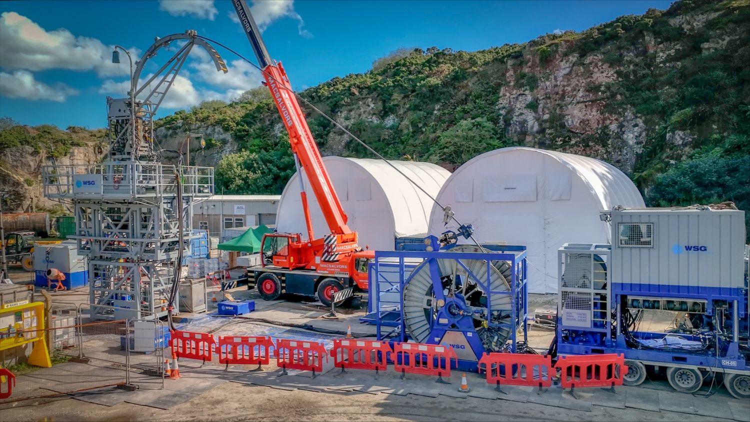 Nuclear Waste Services has conducted tests to seal boreholes at a disused quarry in Cornwall (Image courtesy of NWS)