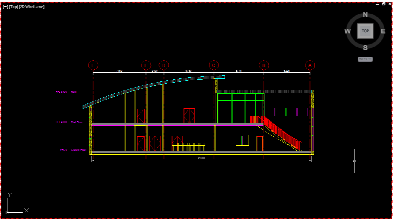 Digital Consultancy shortlist - A viewport in CAD showing an Evolve project