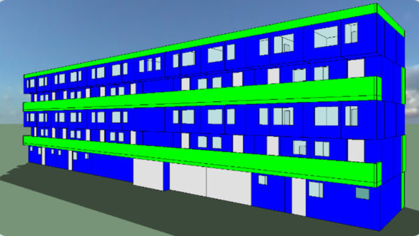 Computer visualisation of a building