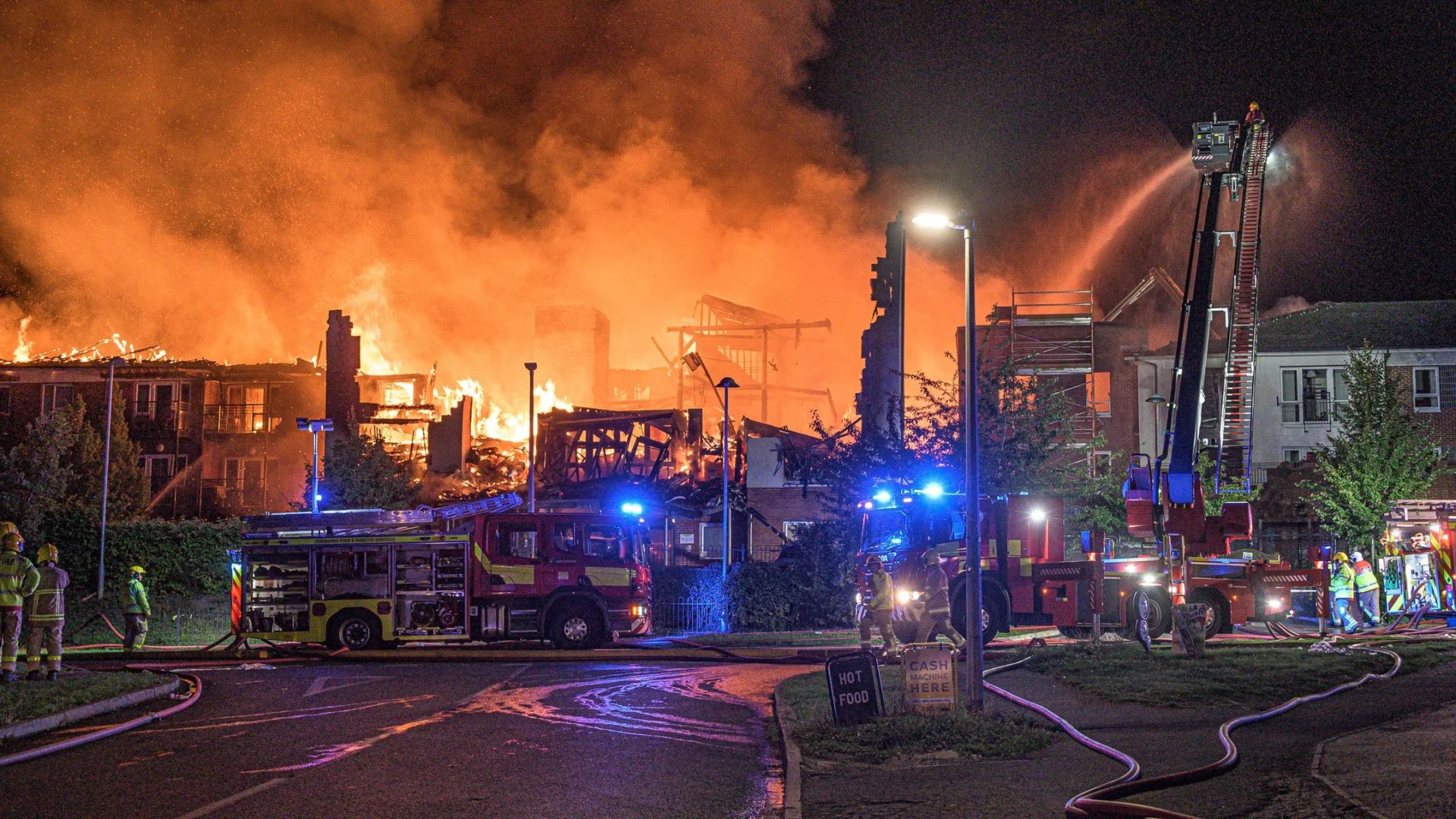 The Beechmere care home fire in August 2019 (image: Cheshire Fire and Rescue Service)