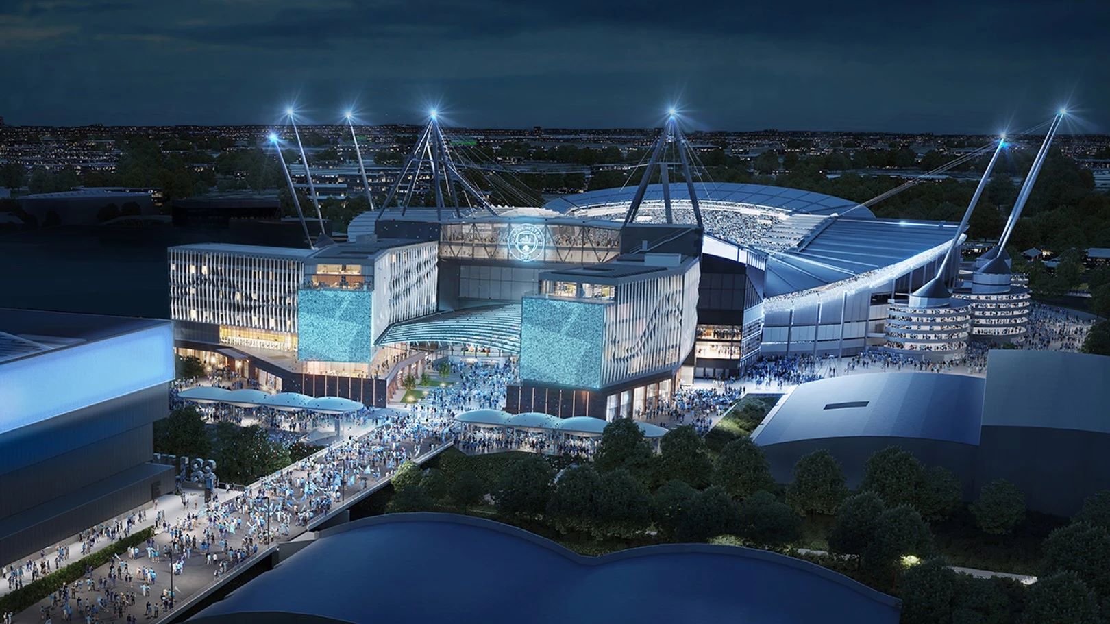 The planned North Stand redevelopment at the Etihad Stadium (image: ManCity.com).