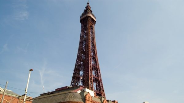 View of Blackpool Tower from below