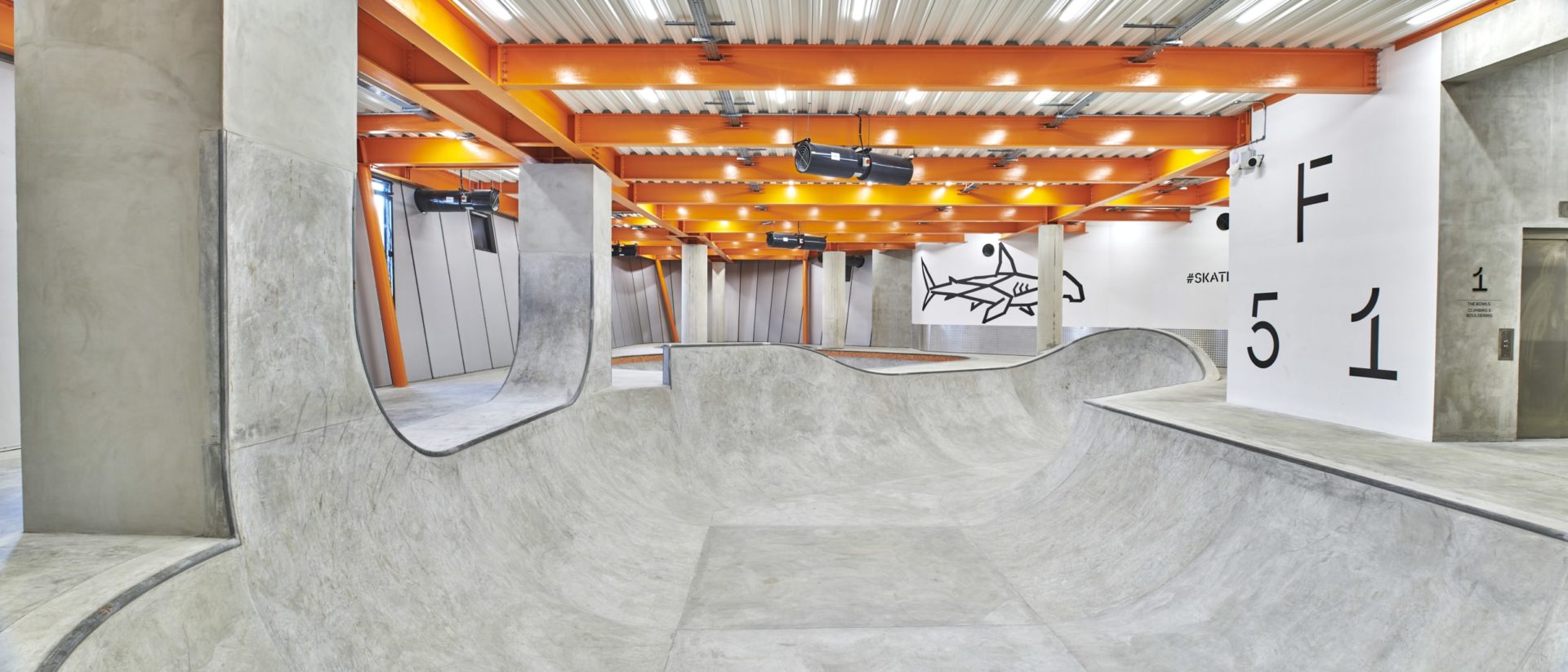A multi-storey skatepark