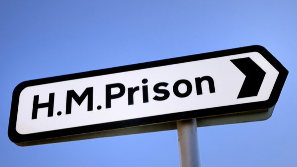 A sign saying 'HM Prison'