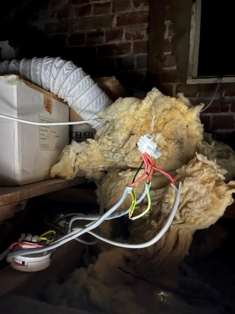 Faulty electrical installation that caused overheating and a fire alarm activation (image: CROSS-UK).