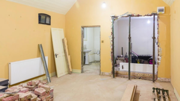 Interior of a house being upgraded. New research by the Chartered Institute of Building found almost half of people in the UK don’t think having a written contract with their builder is essential.