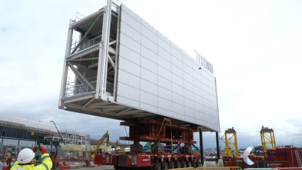 Moment Mace installs a huge 216-ton, two-storey link bridge at Manchester Airport’s Terminal Two.