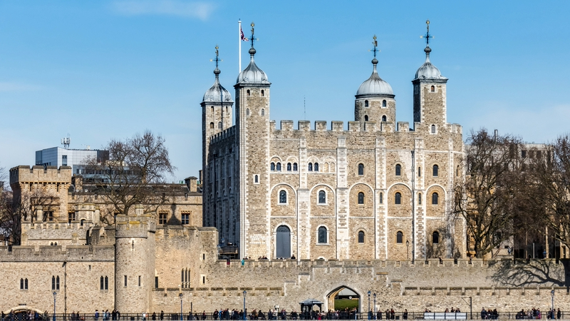 View of the Tower of London in daylight