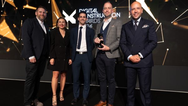 Ulster University winning Digital Innovation in Asset Management at the Digital Construction Awards 2024