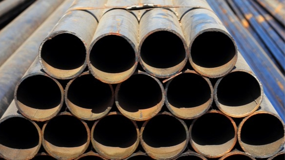 Steel pipes for construction.