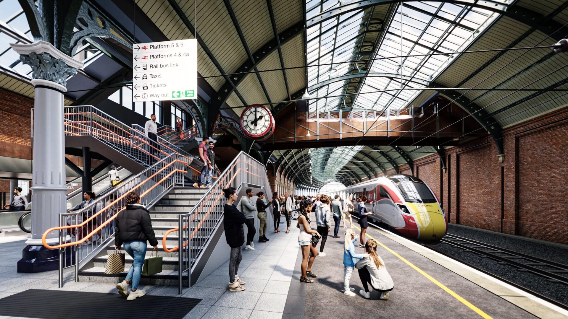 Visualisation of how the new Darlington rail station will look