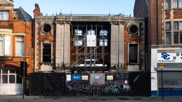 The derelict facade of the National Picture Theatre in Hull, which is being restored by Hobson and Porter.