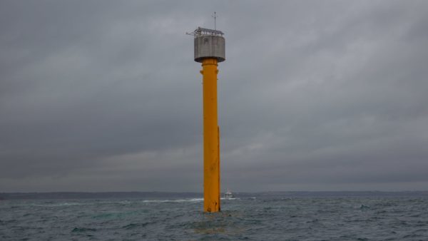 The restored Mid Channel Rock lighthouse