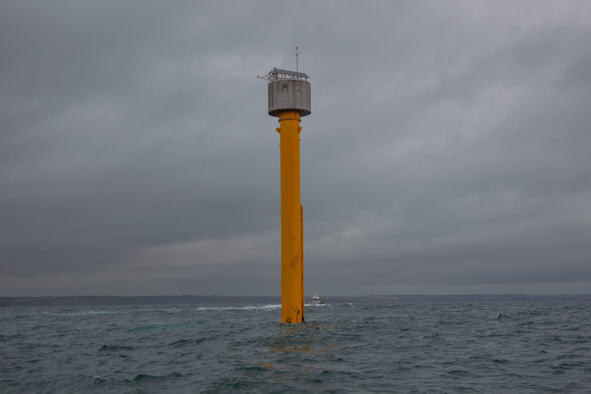 The restored Mid Channel Rock lighthouse