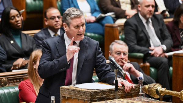 Prime Minister Keir Starmer speaking in Parliament.