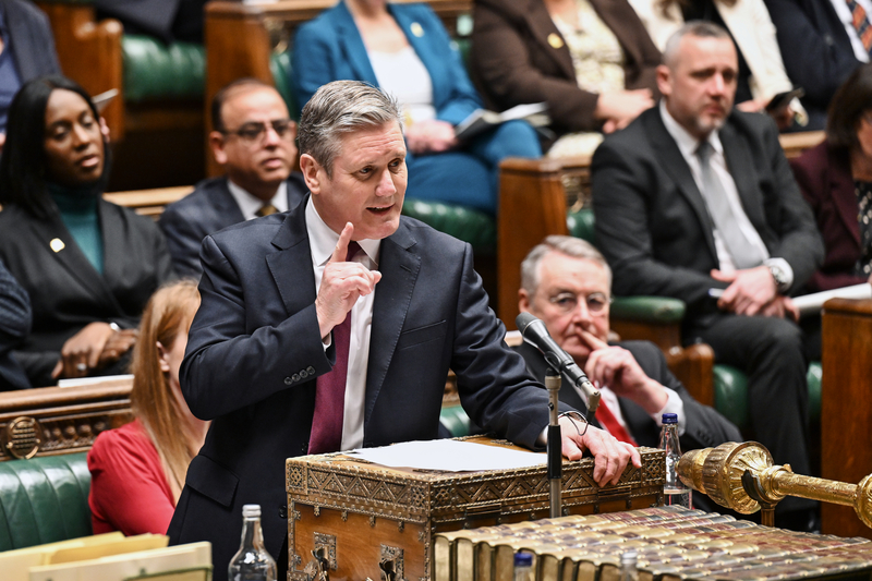 Prime Minister Keir Starmer speaking in Parliament about Grenfell