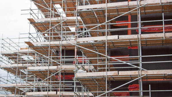 Scaffolding on a UK construction site - ISG's collapse might be worse than initially thought, said construction analyst Glenigan.