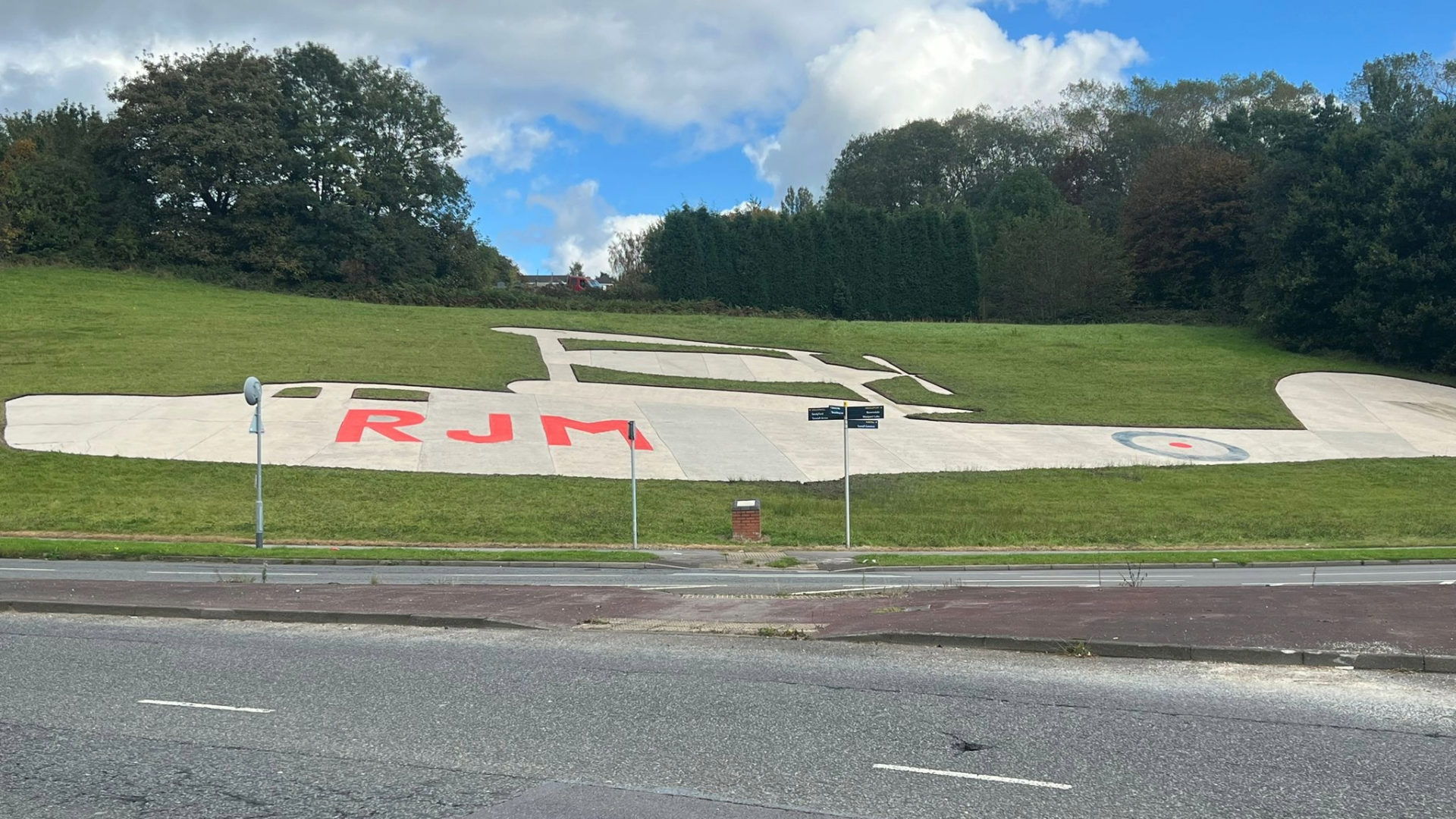 The memorial that WJ Group employees volunteered to restore in Reginald Mitchell Way, Stoke-on-Trent 