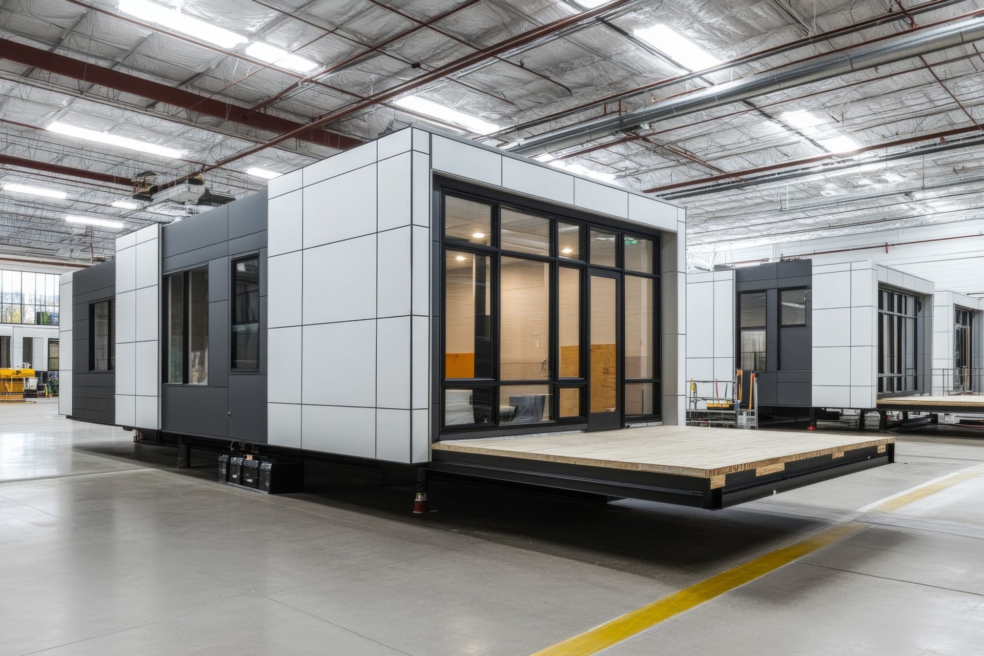 modular housing fires - Modern modular homes under construction in a production facility - a new study has found that the risks of a serious fire can be worse in this type of construction.