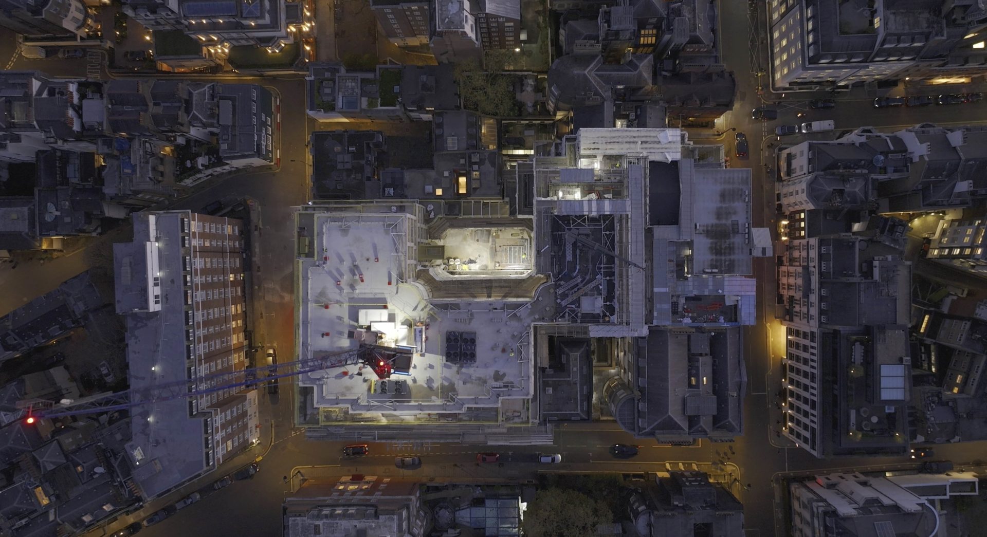 Aerial view of the world's most prestigious residential scheme that Mace is building in London's Mayfair.