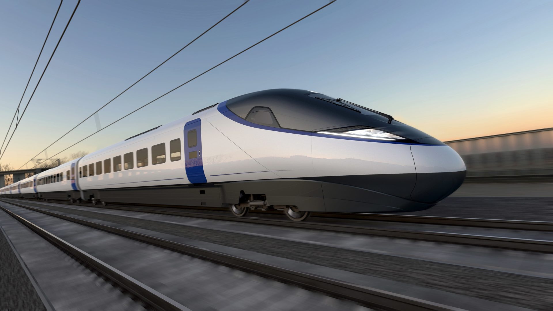 HS2 labour rates - Artists impression of an HS2 train from the side