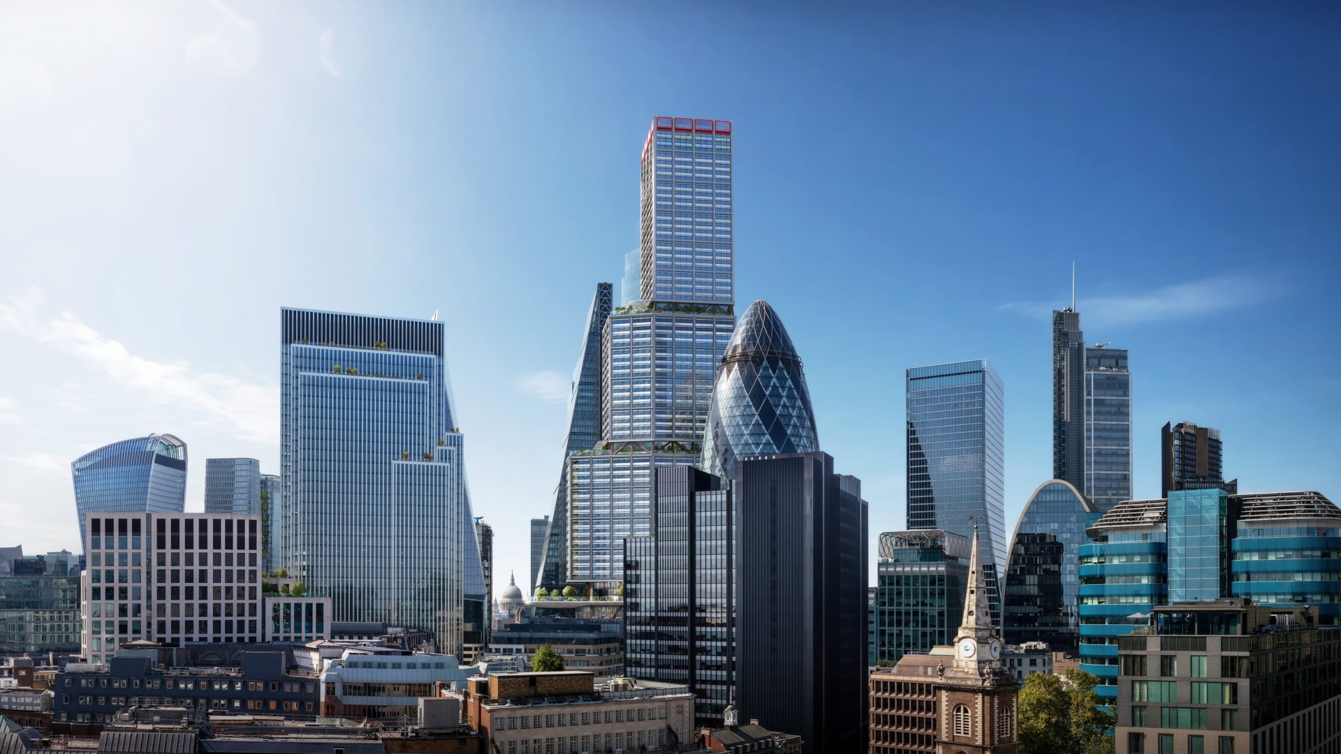 A computer-generated image of the 1 Undershaft tower, which has been granted approval by the London City Corporation.