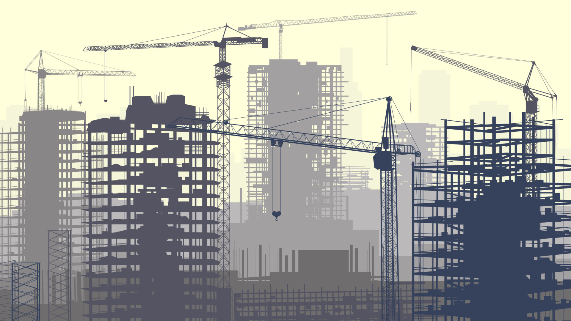 Illustration of construction site with cranes and buildings. Construction Management readers share their thoughts about stories published in 2024.