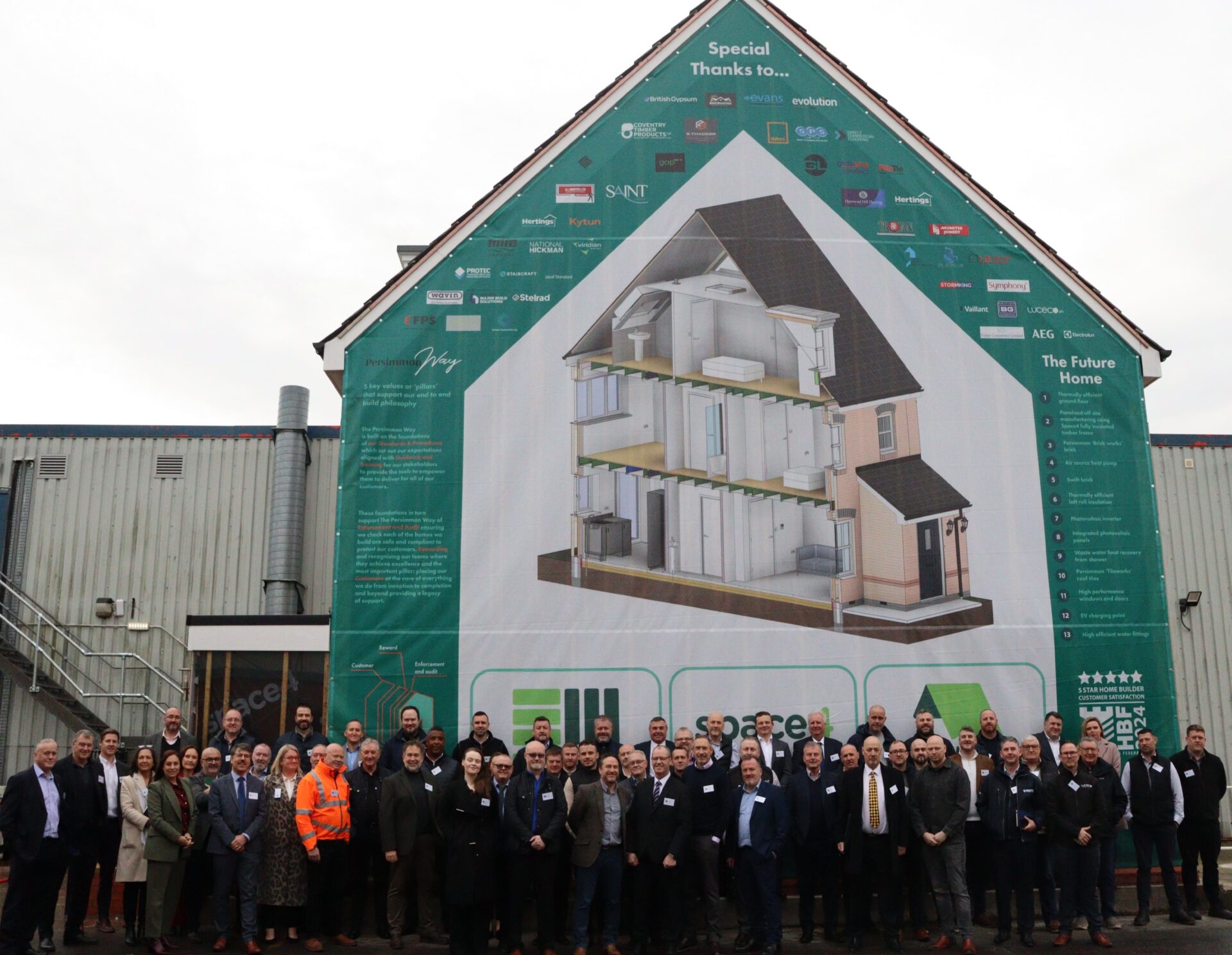 Persimmon - Launch of Persimmon's new test home. A range of suppliers and contractors who contributed to the build of the model home were in attendance.