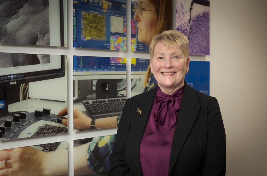 Caroline Gumble smiling at the camera - she's been appointed CEO of the Welding Institute 