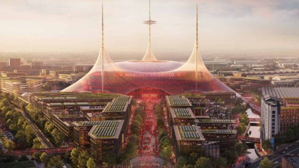 Conceptual image of what the new Manchester United stadium and surrounding area could look like