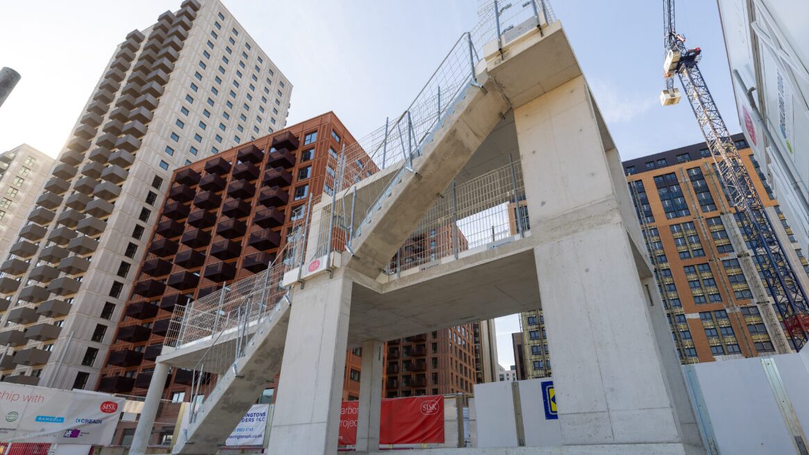 The concrete structure of the development in Wembley Park where Sisk has trialled ACT low-carbon technology