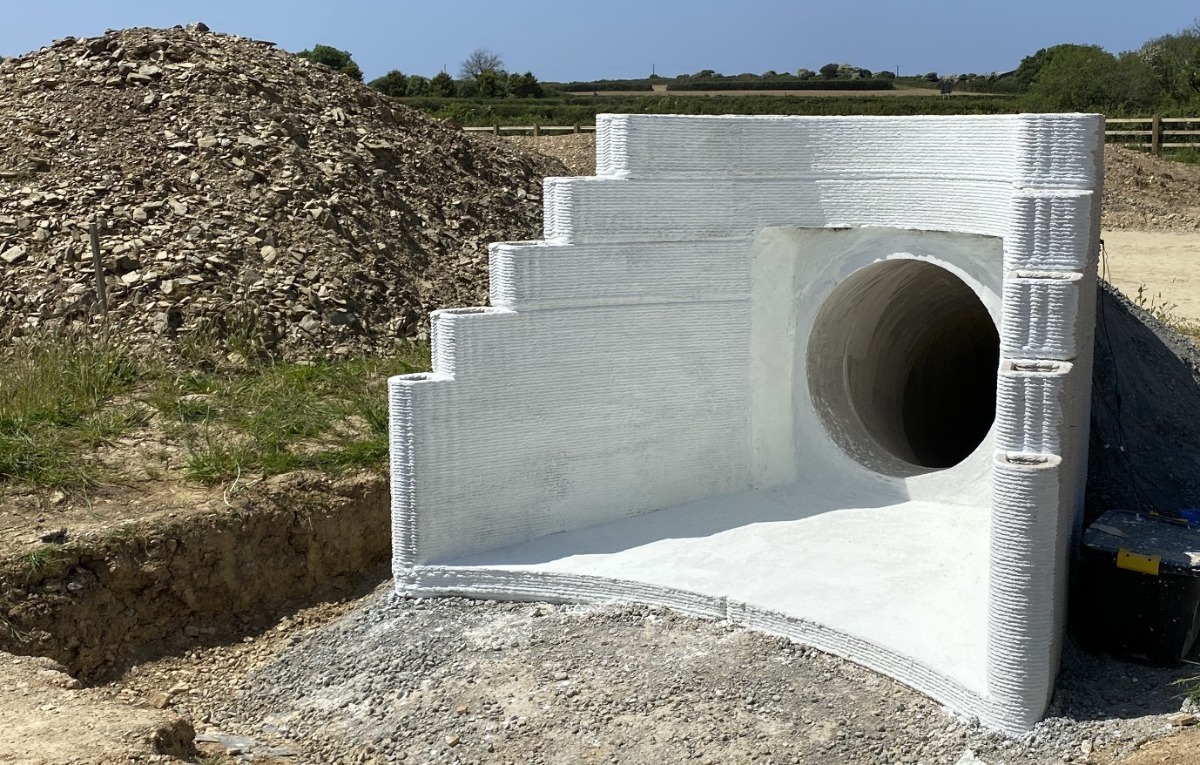 The 3D printed headwall tested on the A30 (Image courtesy of National Highways)