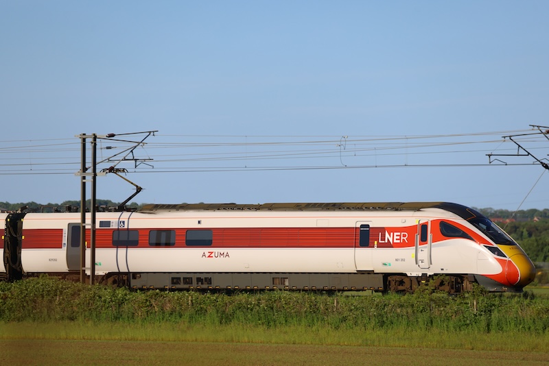 CCTV on board the LNER Azuma will capture footage of the rail track to be scanned by the AI system