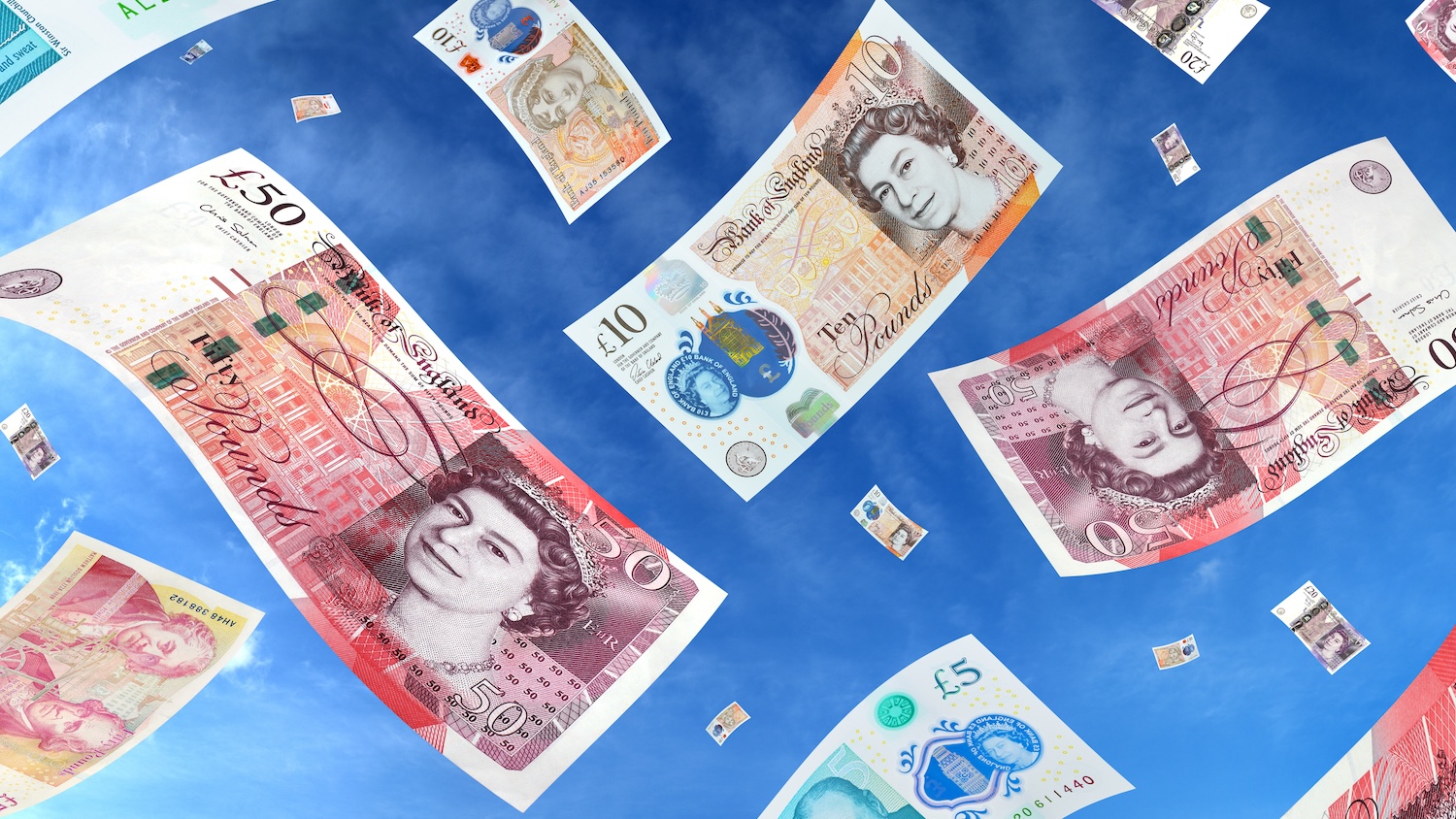 Image of a windfall of cash