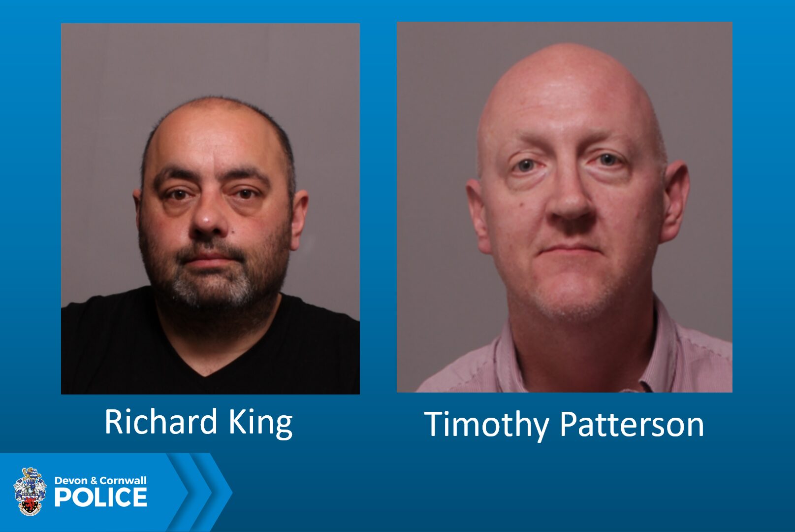 Corruption in construction - Police mugshots of two men involved in a criminal conspiracy case - six men have received prison sentences for their involvement in a bribery and fraud case.