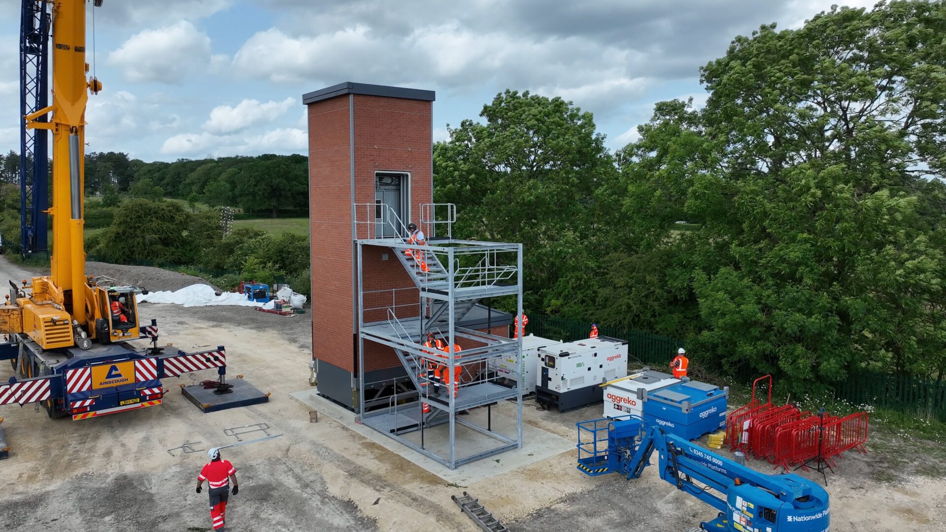 The lift manufactured offsite that Laing O'Rourke installed in a Network Rail testing facility