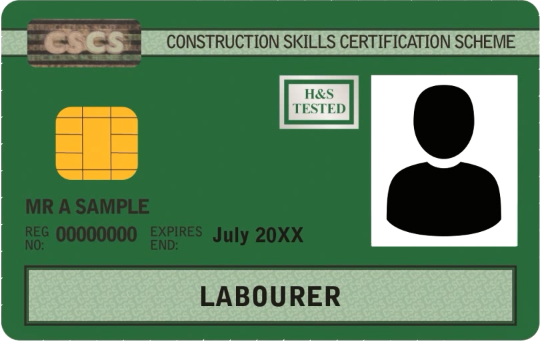 CSCS card applications - A green card from the Construction Skills Certification Scheme