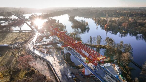 HS2's Colne Valley Viaduct. Temporary works has been used widely across the project. Image: HS2
