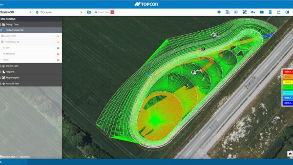 A screenshot of geospatial technology in action from Topcon Positioning Systems